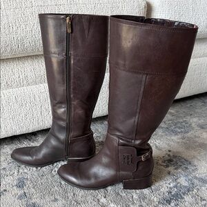 Tommy Hilfiger Brown Leather Boots Size 10